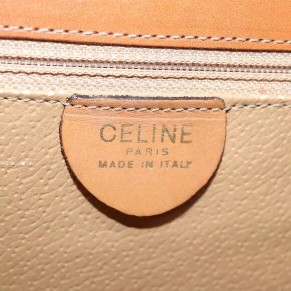 CELINE Macadam Canvas Hand Bag Beige Auth - Picture 3 of 16